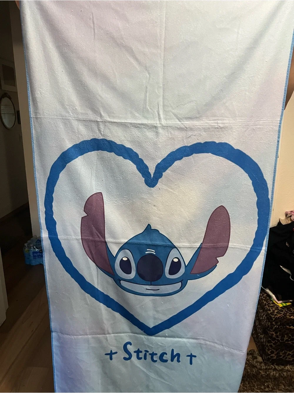 Stitch Heart Beach Towel - Blue